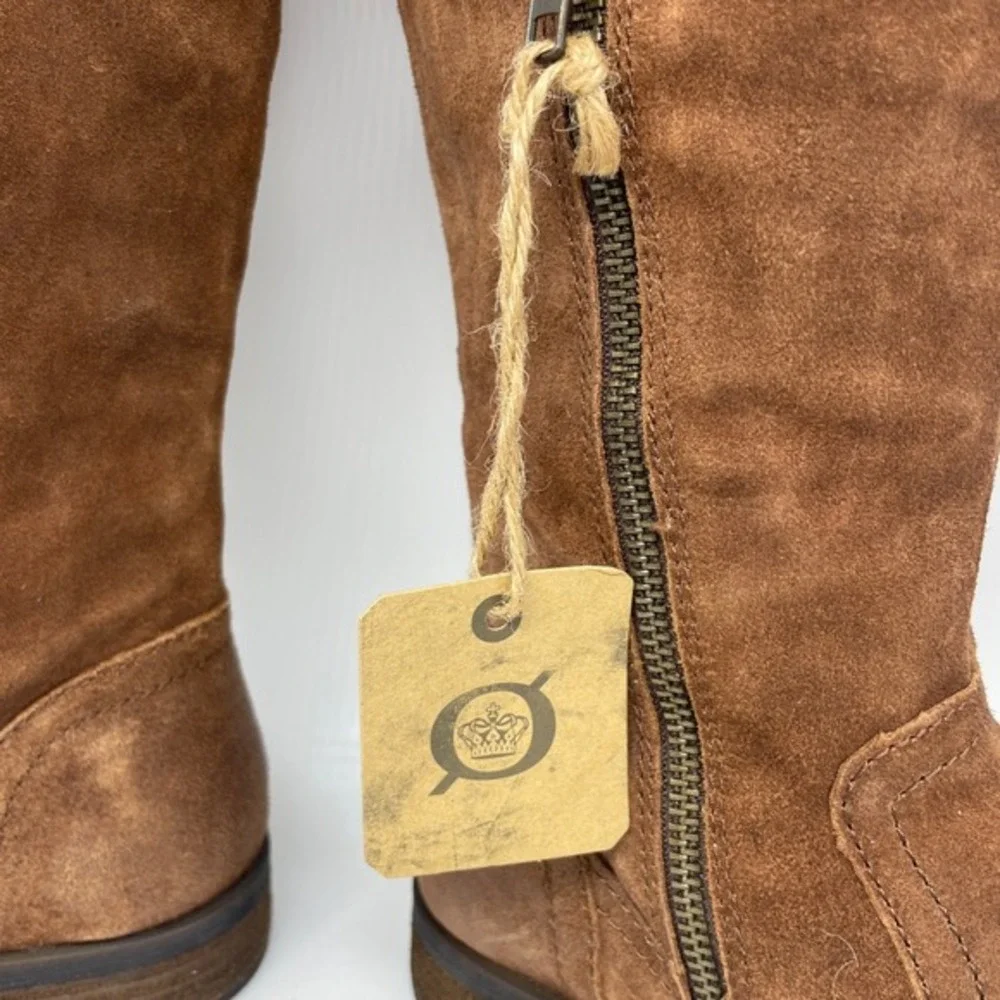 Born Women's‎ Britton Over Knee Leather Riding Boot in Rust Distressed Size 6M
